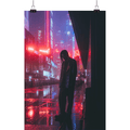 Neon Guardian - Die mystische figure in urbanen Lichtwelten - Poster Din A1 (hoch) | Wall Art | Dark Shadows Arts