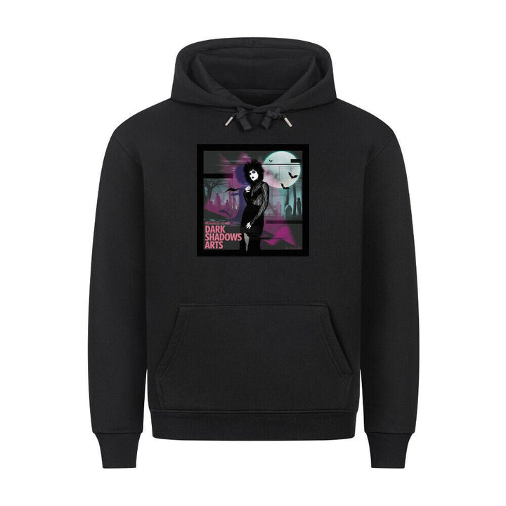 Night Queen – Gothic Eleganz im VHS - Glitch - HigherBlanks Premium Hoodie | Hoodie | Dark Shadows Arts