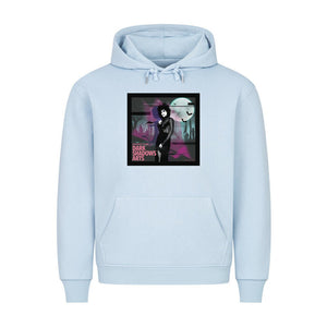 Night Queen – Gothic Eleganz im VHS - Glitch - HigherBlanks Premium Hoodie | Hoodie | Dark Shadows Arts