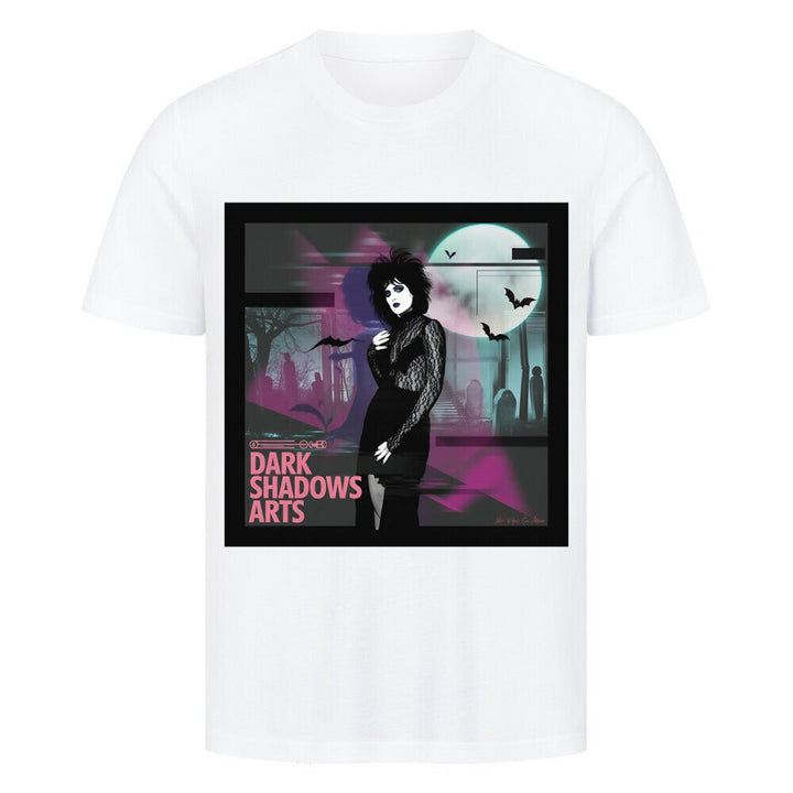 Night Queen – Gothic Eleganz im VHS - Glitch - HigherBlanks Premium T-Shirt | T-Shirt | Dark Shadows Arts