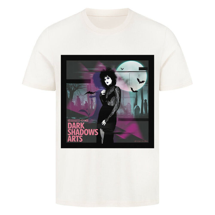 Night Queen – Gothic Eleganz im VHS - Glitch - HigherBlanks Premium T-Shirt | T-Shirt | Dark Shadows Arts