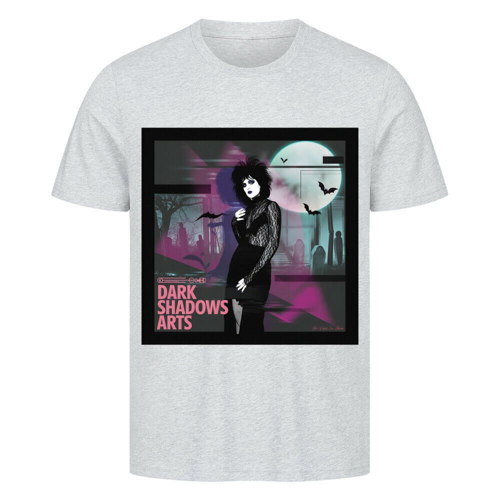 Night Queen – Gothic Eleganz im VHS - Glitch - HigherBlanks Premium T-Shirt | T-Shirt | Dark Shadows Arts