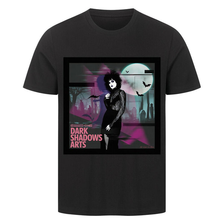 Night Queen – Gothic Eleganz im VHS - Glitch - HigherBlanks Premium T-Shirt | T-Shirt | Dark Shadows Arts