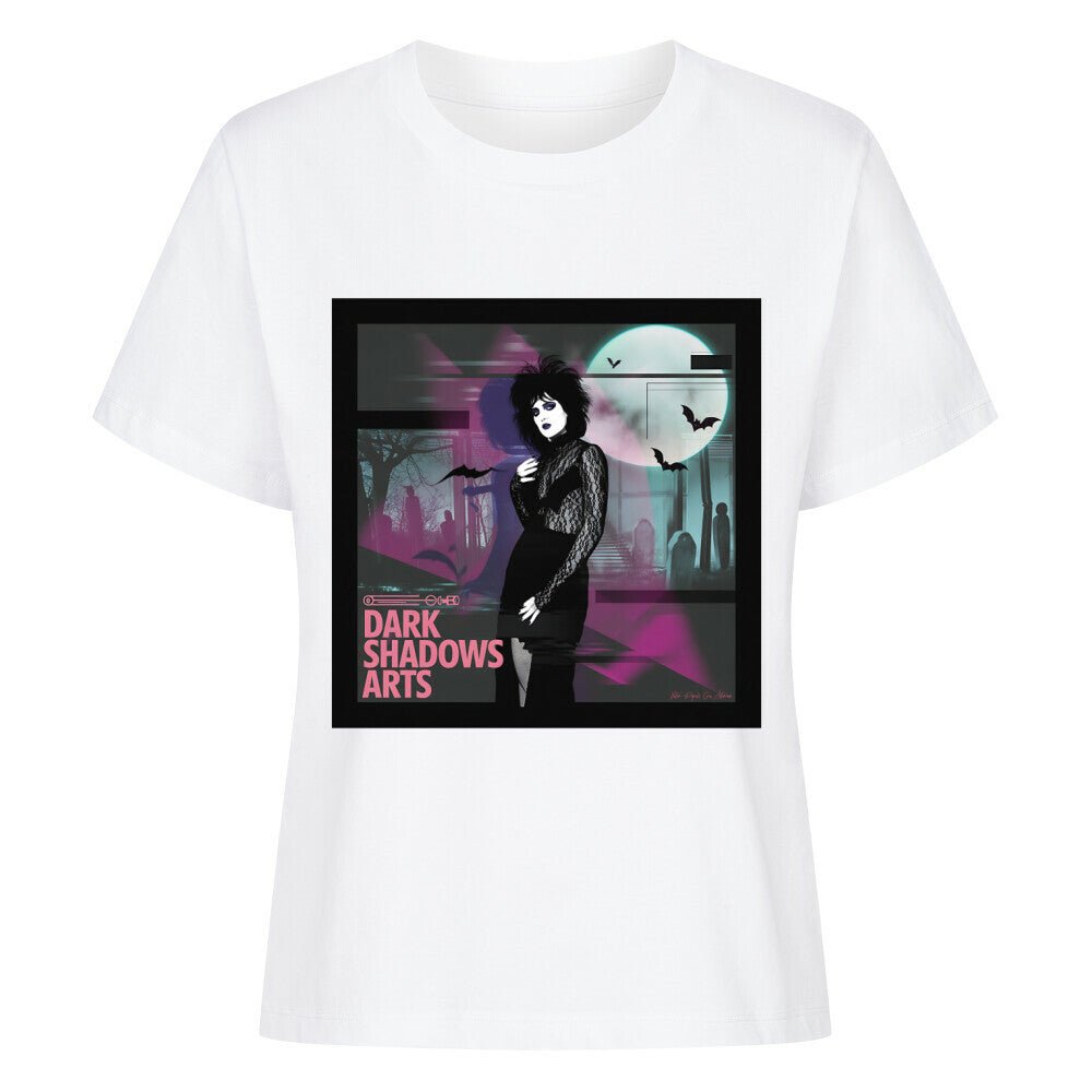Night Queen – Gothic Eleganz im VHS - Glitch - Premium Organic Shirt Women | T-Shirt | Dark Shadows Arts