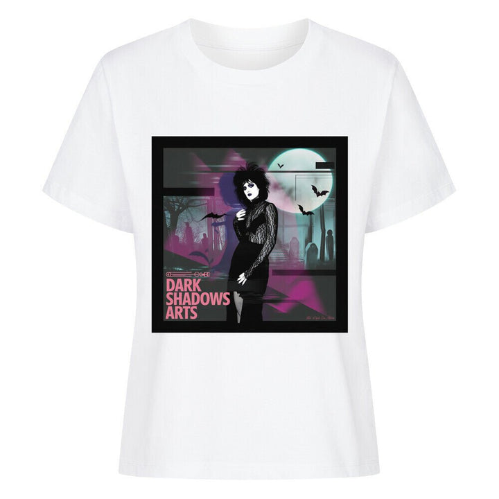 Night Queen – Gothic Eleganz im VHS - Glitch - Premium Organic Shirt Women | T-Shirt | Dark Shadows Arts