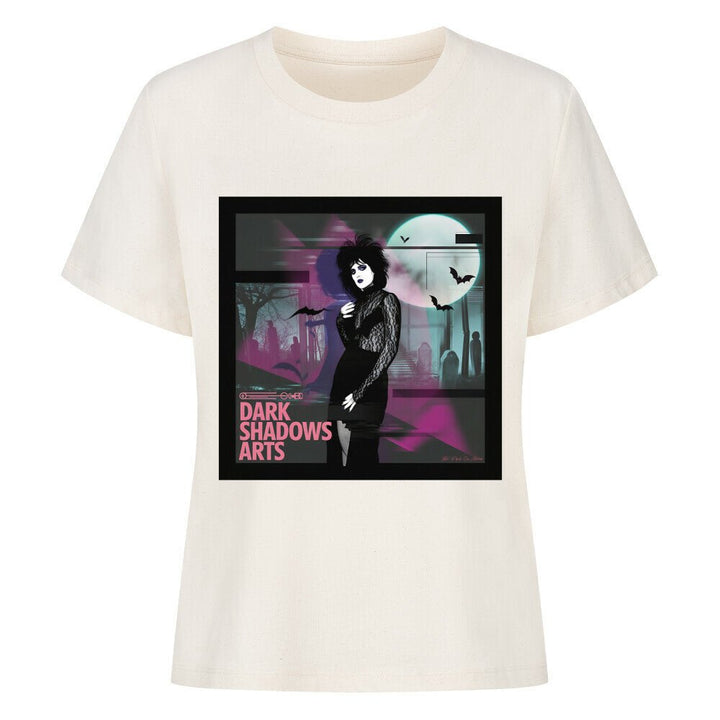 Night Queen – Gothic Eleganz im VHS - Glitch - Premium Organic Shirt Women | T-Shirt | Dark Shadows Arts