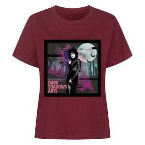 Night Queen – Gothic Eleganz im VHS - Glitch - Premium Organic Shirt Women | T-Shirt | Dark Shadows Arts