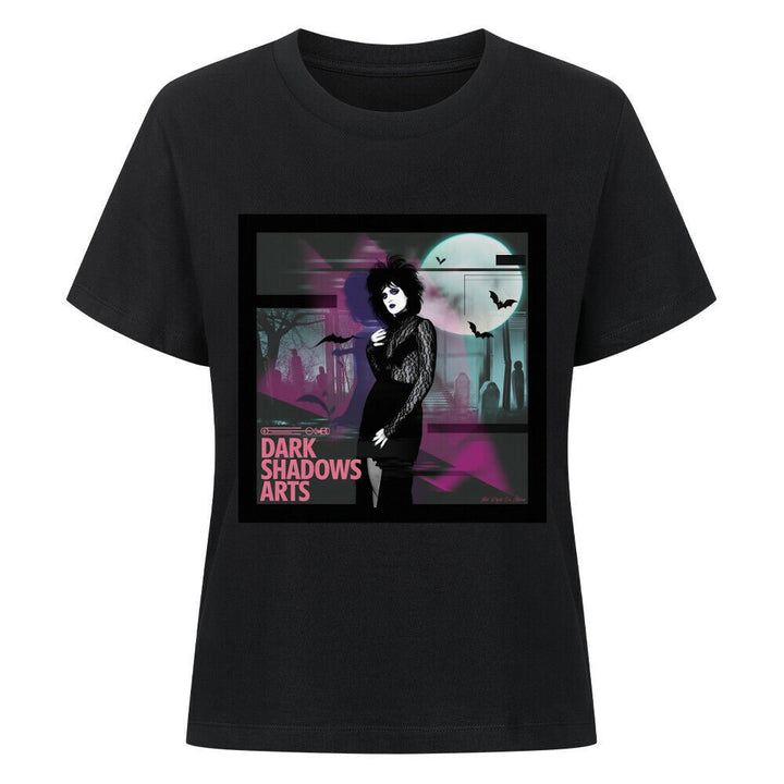 Night Queen – Gothic Eleganz im VHS - Glitch - Premium Organic Shirt Women | T-Shirt | Dark Shadows Arts