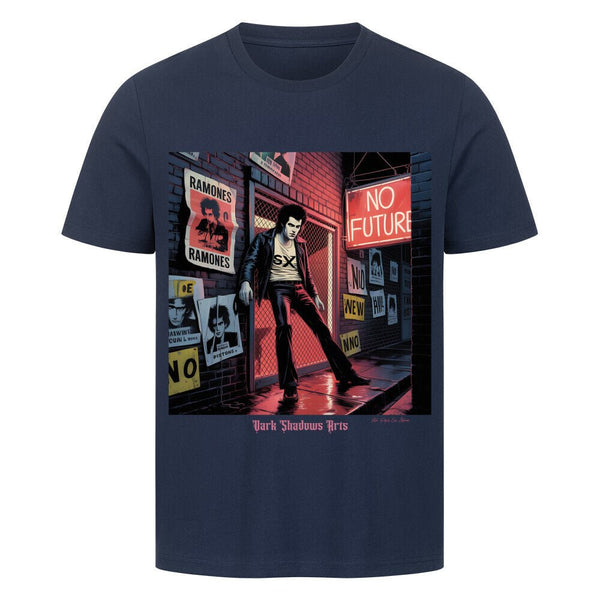 No Future Alley – Punk im Neonregen - HigherBlanks Premium T-Shirt | T-Shirt | Dark Shadows Arts