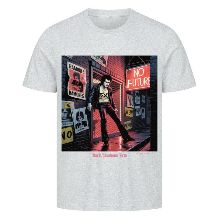 No Future Alley – Punk im Neonregen - HigherBlanks Premium T-Shirt | T-Shirt | Dark Shadows Arts