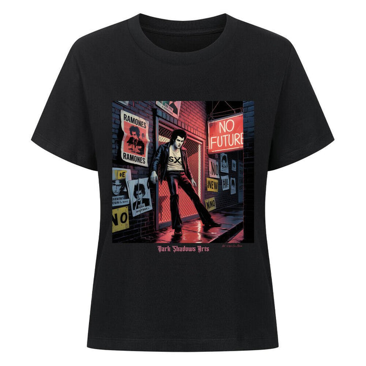 No Future Alley – Punk im Neonregen - Premium Organic Shirt Women | T-Shirt | Dark Shadows Arts