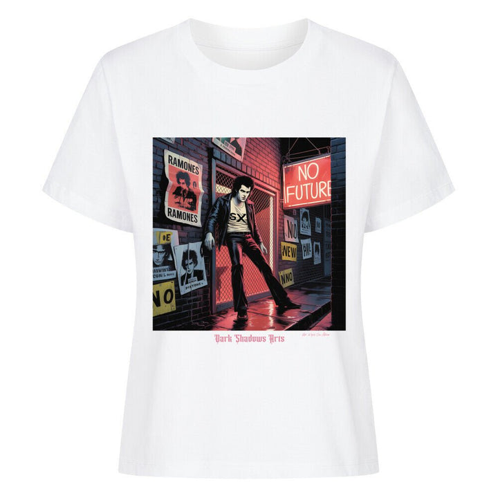 No Future Alley – Punk im Neonregen - Premium Organic Shirt Women | T-Shirt | Dark Shadows Arts