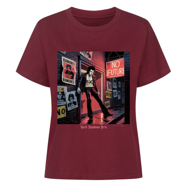 No Future Alley – Punk im Neonregen - Premium Organic Shirt Women | T-Shirt | Dark Shadows Arts