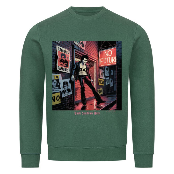 No Future Alley – Punk im Neonregen - Premium Organic Sweatshirt | Sweatshirt | Dark Shadows Arts