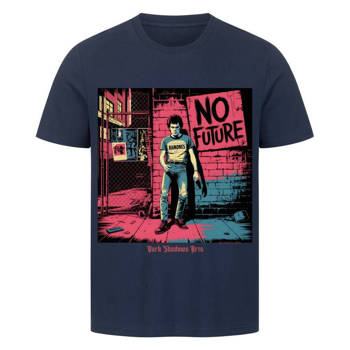 No Future – Rebellion in Rot & Beton - HigherBlanks Premium T-Shirt | T-Shirt | Dark Shadows Arts