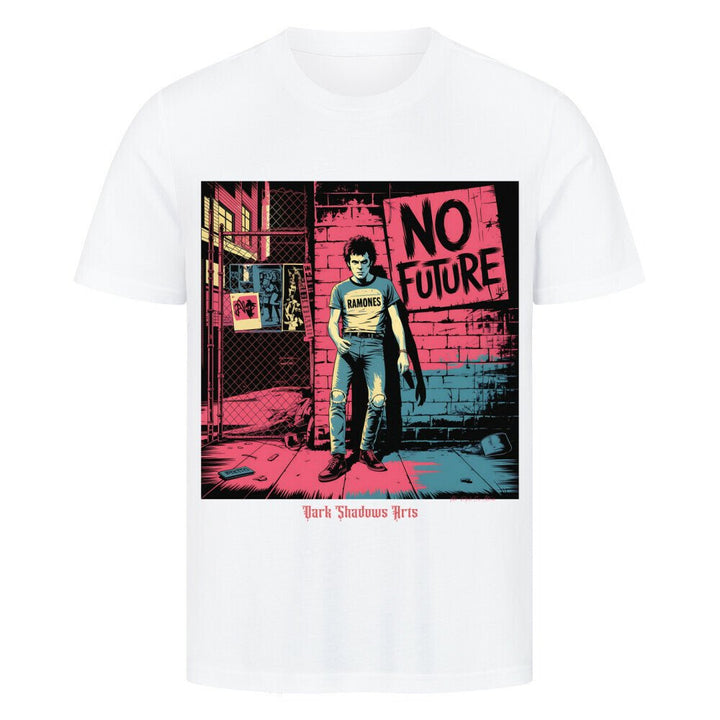 No Future – Rebellion in Rot & Beton - HigherBlanks Premium T-Shirt | T-Shirt | Dark Shadows Arts