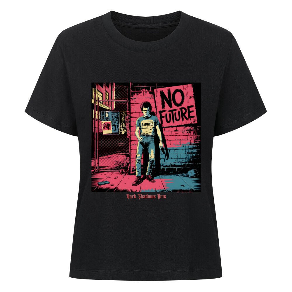 No Future – Rebellion in Rot & Beton - Premium Organic Shirt Women | T-Shirt | Dark Shadows Arts