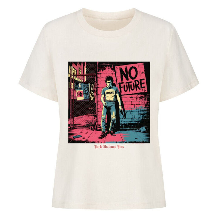 No Future – Rebellion in Rot & Beton - Premium Organic Shirt Women | T-Shirt | Dark Shadows Arts