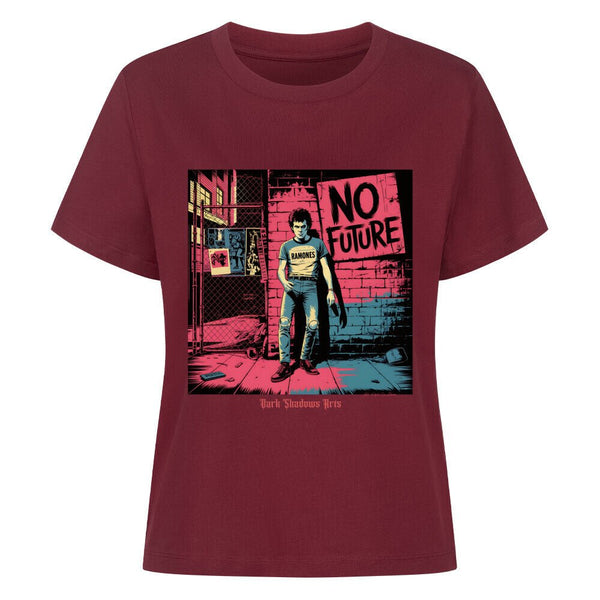 No Future – Rebellion in Rot & Beton - Premium Organic Shirt Women | T-Shirt | Dark Shadows Arts