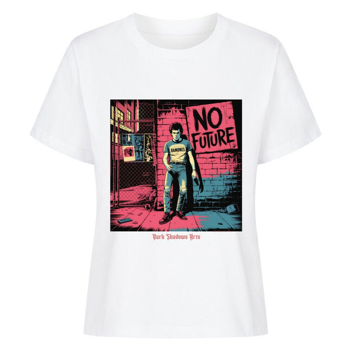 No Future – Rebellion in Rot & Beton - Premium Organic Shirt Women | T-Shirt | Dark Shadows Arts