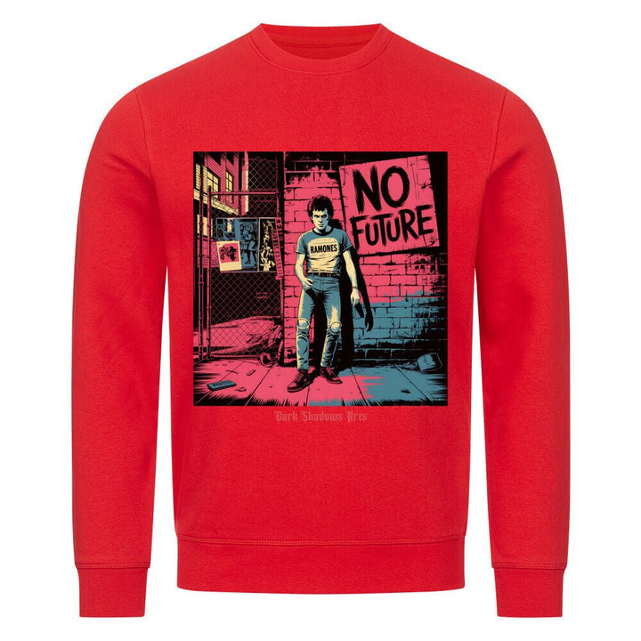 No Future – Rebellion in Rot & Beton - Premium Organic Sweatshirt | Sweatshirt | Dark Shadows Arts