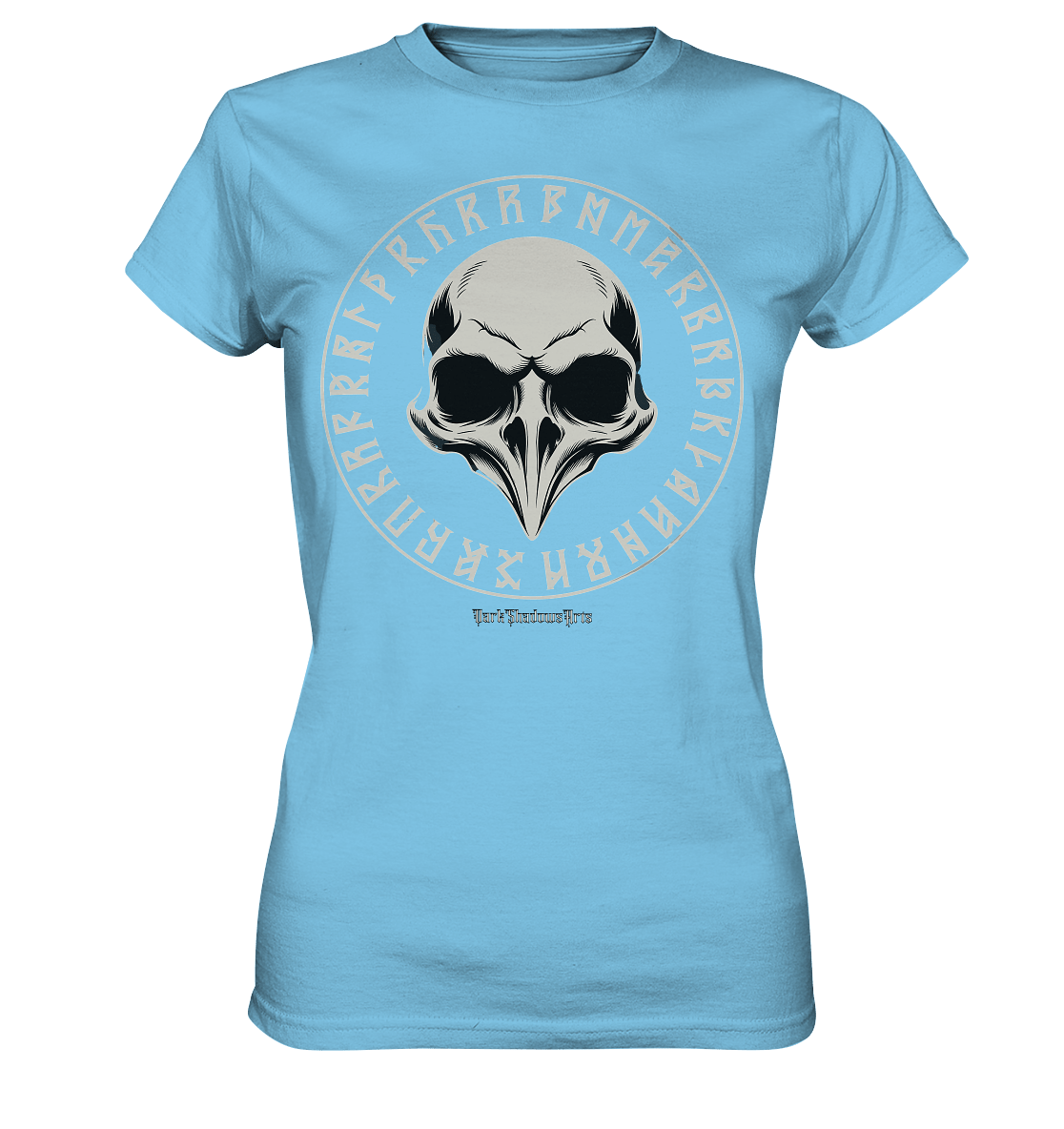 Nordic Raven Skull – Mystisches Design für Fans nordischer Ästhetik - Ladies Premium Shirt | Lady - Shirts | Dark Shadows Arts