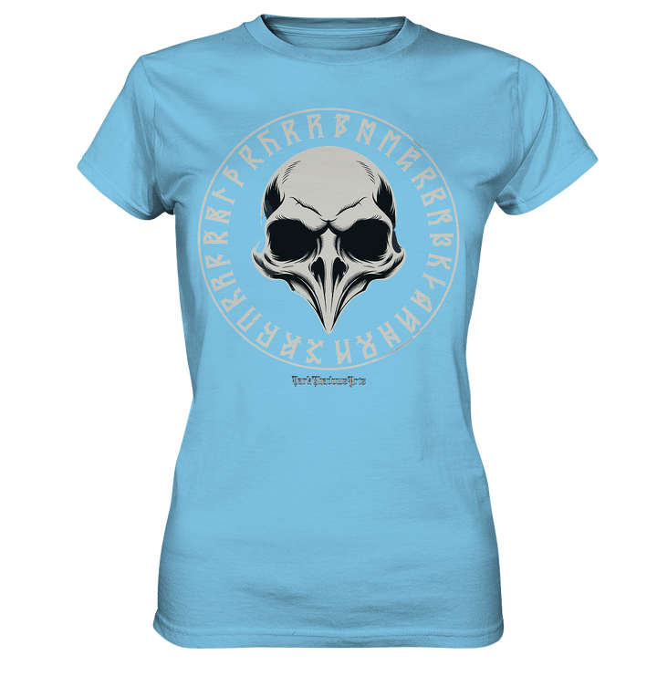 Nordic Raven Skull – Mystisches Design für Fans nordischer Ästhetik - Ladies Premium Shirt | Lady - Shirts | Dark Shadows Arts