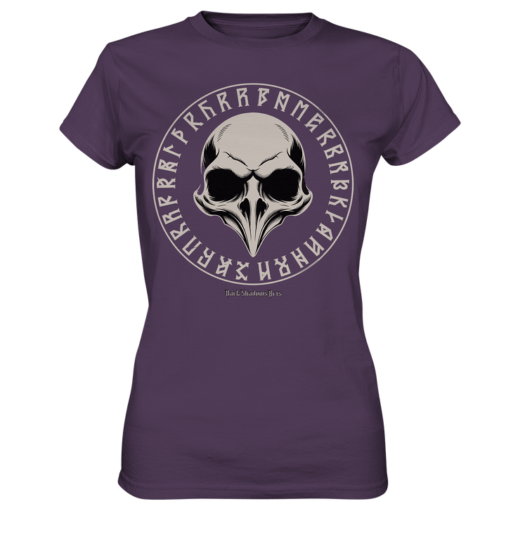 Nordic Raven Skull – Mystisches Design für Fans nordischer Ästhetik - Ladies Premium Shirt | Lady - Shirts | Dark Shadows Arts
