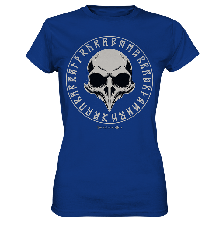 Nordic Raven Skull – Mystisches Design für Fans nordischer Ästhetik - Ladies Premium Shirt | Lady - Shirts | Dark Shadows Arts