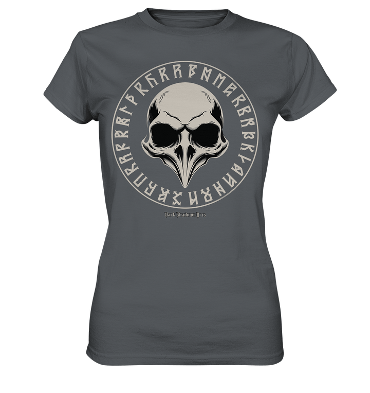 Nordic Raven Skull – Mystisches Design für Fans nordischer Ästhetik - Ladies Premium Shirt | Lady - Shirts | Dark Shadows Arts