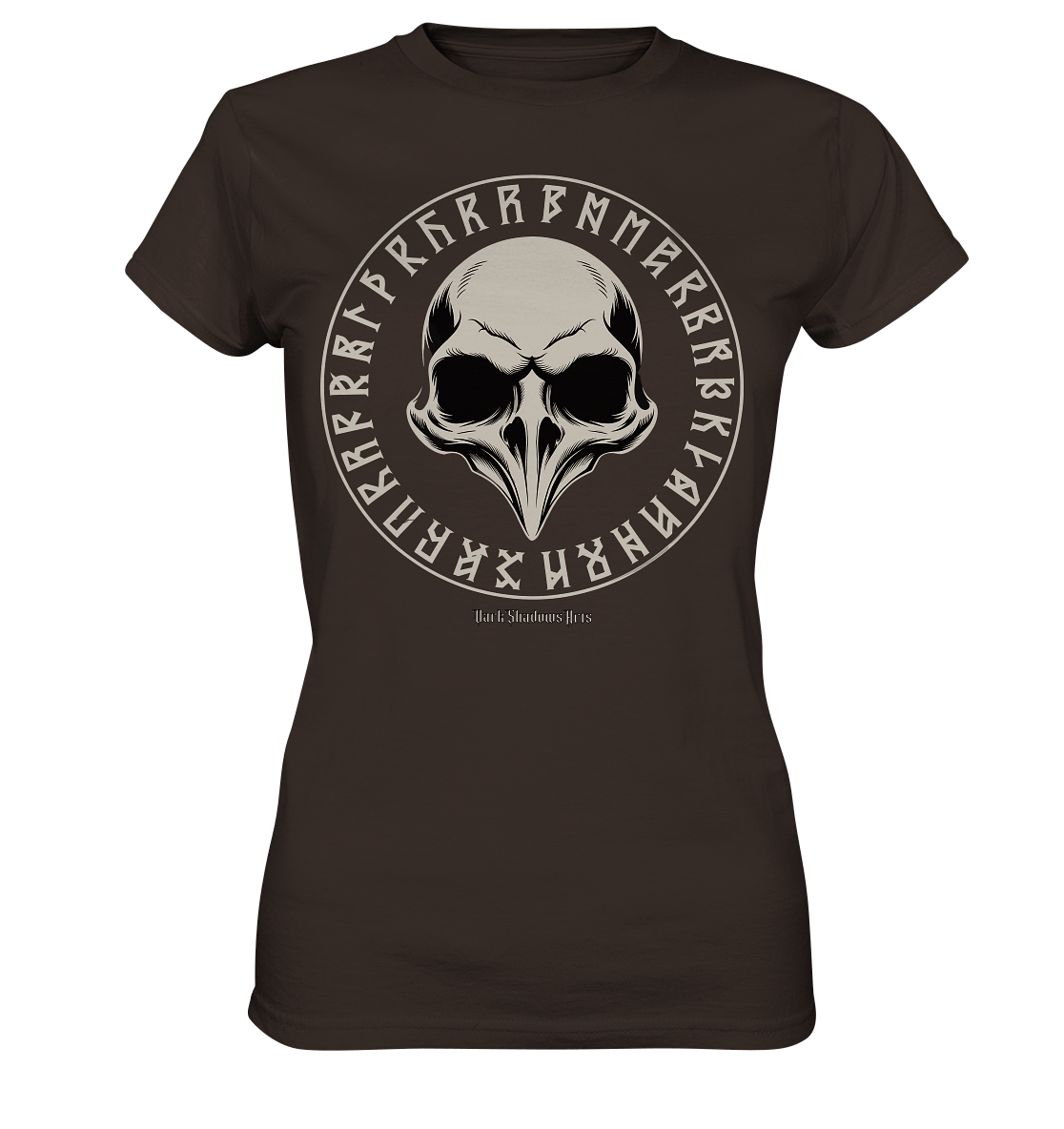 Nordic Raven Skull – Mystisches Design für Fans nordischer Ästhetik - Ladies Premium Shirt | Lady - Shirts | Dark Shadows Arts