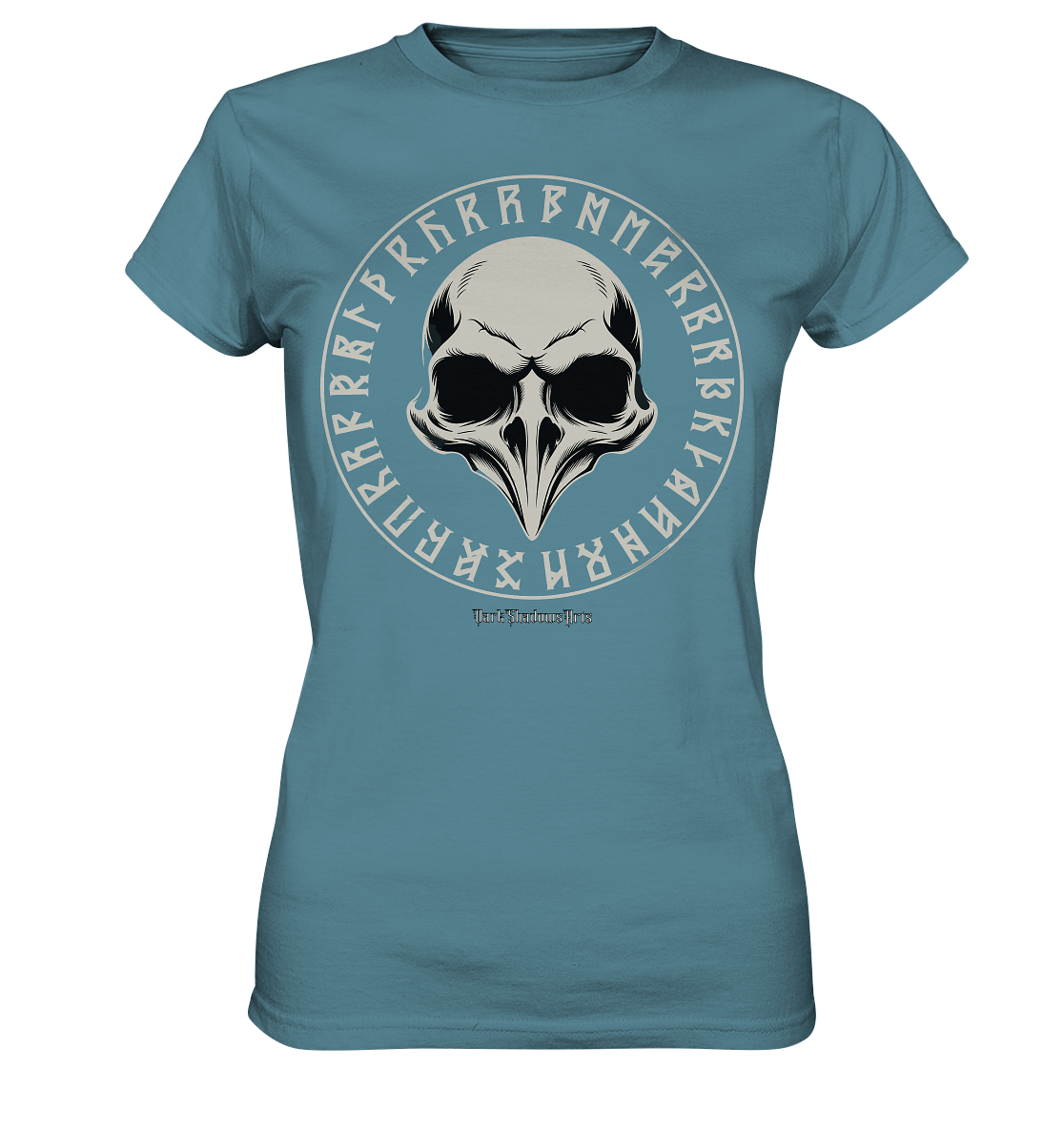 Nordic Raven Skull – Mystisches Design für Fans nordischer Ästhetik - Ladies Premium Shirt | Lady - Shirts | Dark Shadows Arts