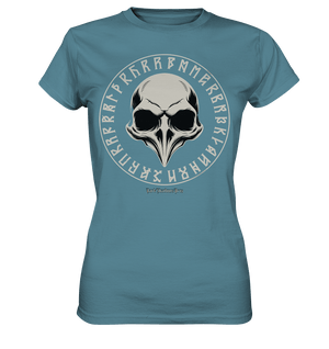 Nordic Raven Skull – Mystisches Design für Fans nordischer Ästhetik - Ladies Premium Shirt | Lady - Shirts | Dark Shadows Arts