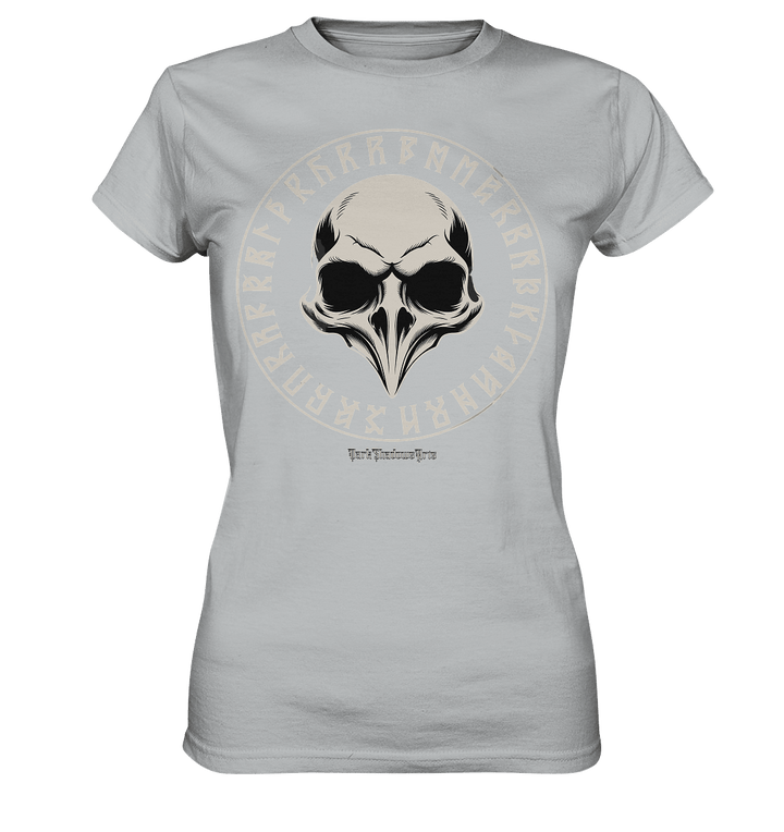 Nordic Raven Skull – Mystisches Design für Fans nordischer Ästhetik - Ladies Premium Shirt | Lady - Shirts | Dark Shadows Arts