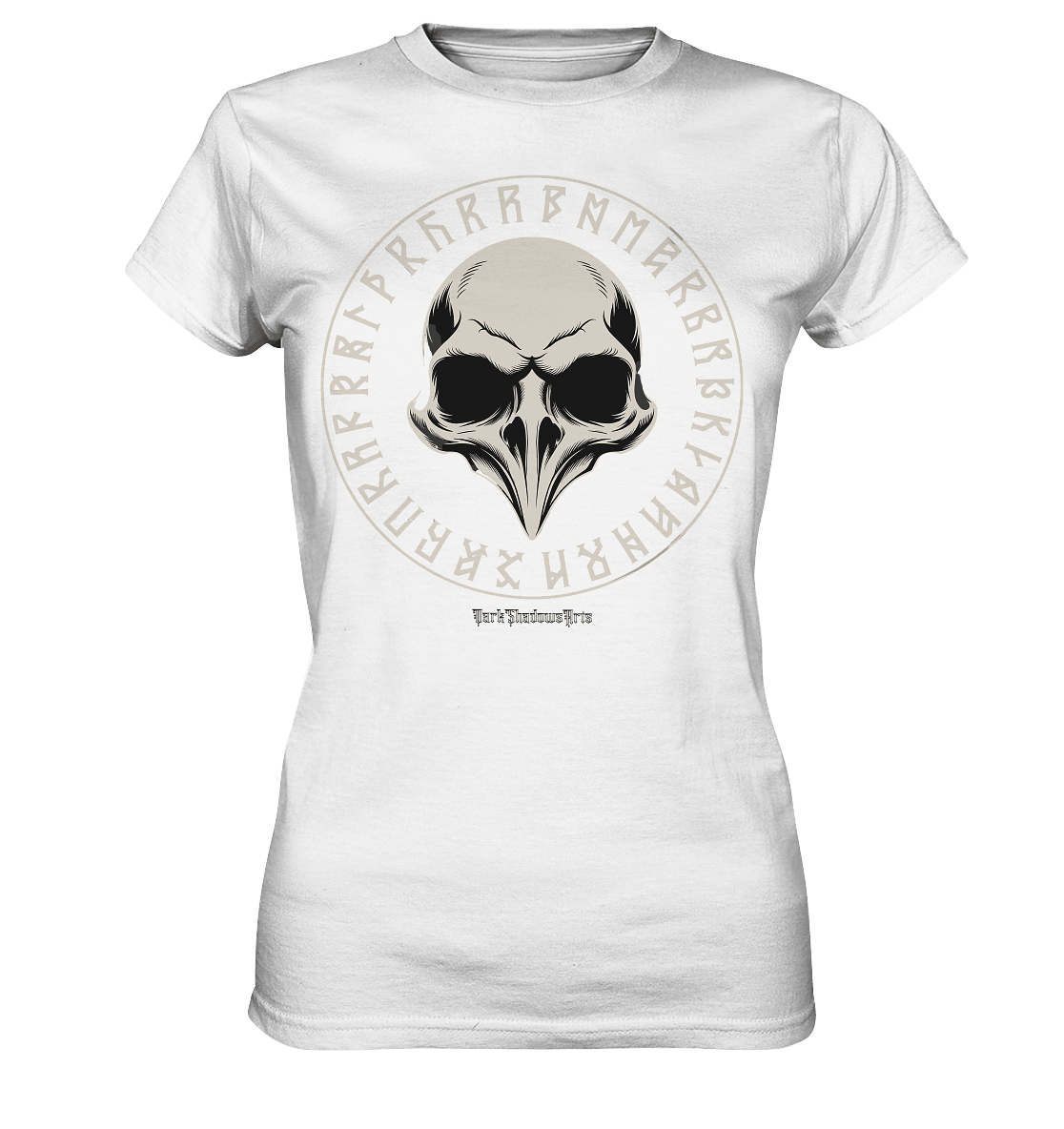 Nordic Raven Skull – Mystisches Design für Fans nordischer Ästhetik - Ladies Premium Shirt | Lady - Shirts | Dark Shadows Arts