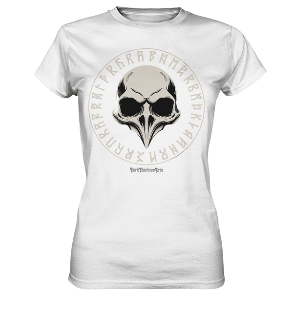Nordic Raven Skull – Mystisches Design für Fans nordischer Ästhetik - Ladies Premium Shirt | Lady - Shirts | Dark Shadows Arts