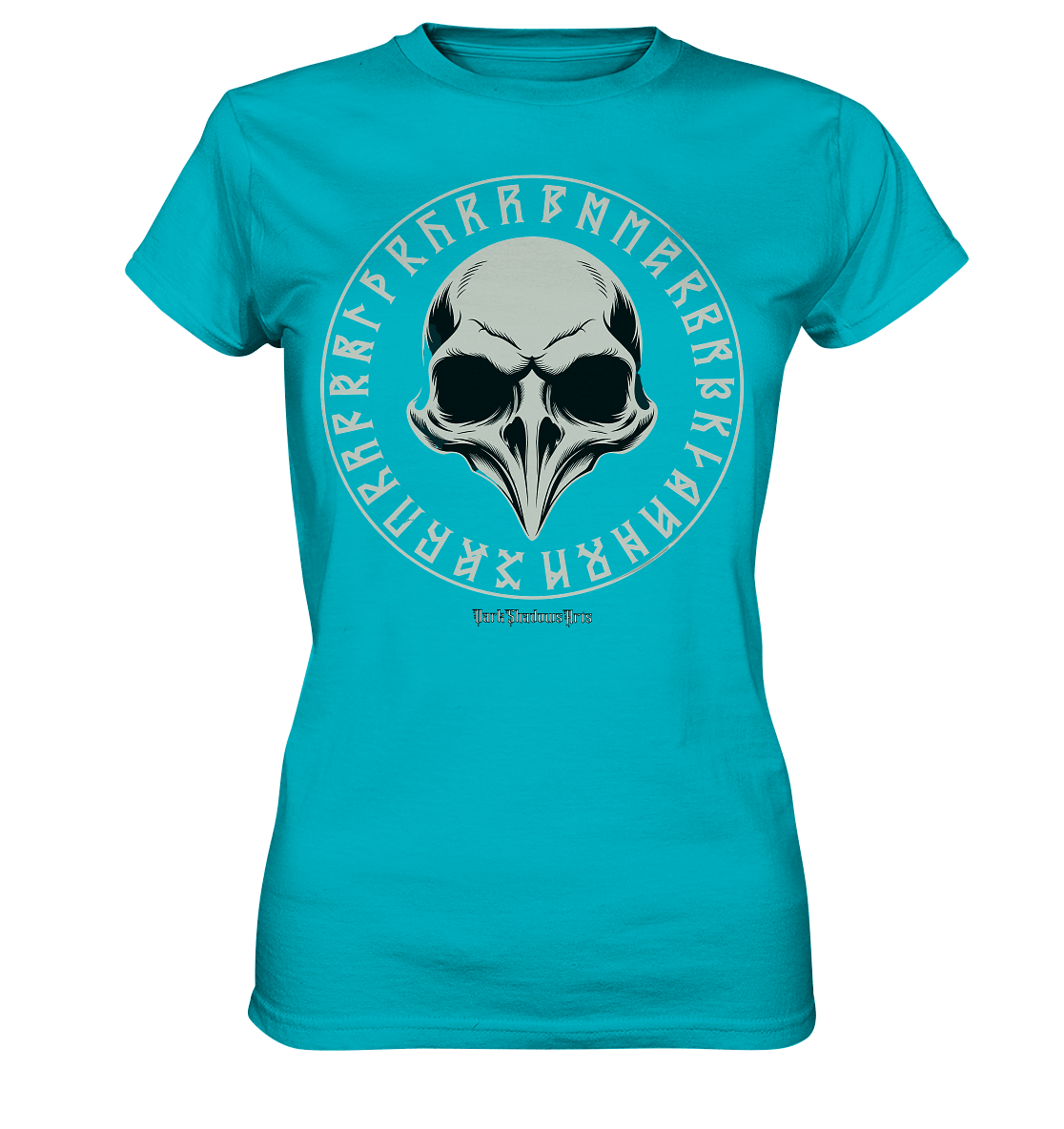 Nordic Raven Skull – Mystisches Design für Fans nordischer Ästhetik - Ladies Premium Shirt | Lady - Shirts | Dark Shadows Arts