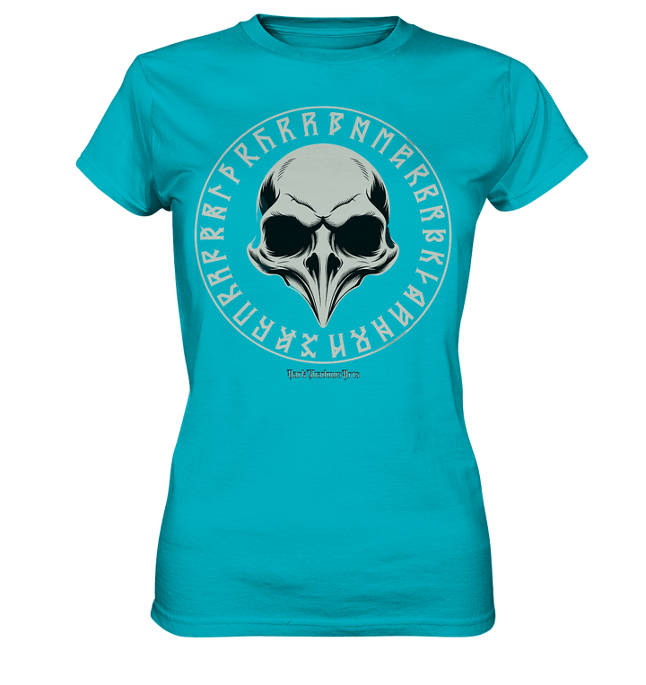 Nordic Raven Skull – Mystisches Design für Fans nordischer Ästhetik - Ladies Premium Shirt | Lady - Shirts | Dark Shadows Arts