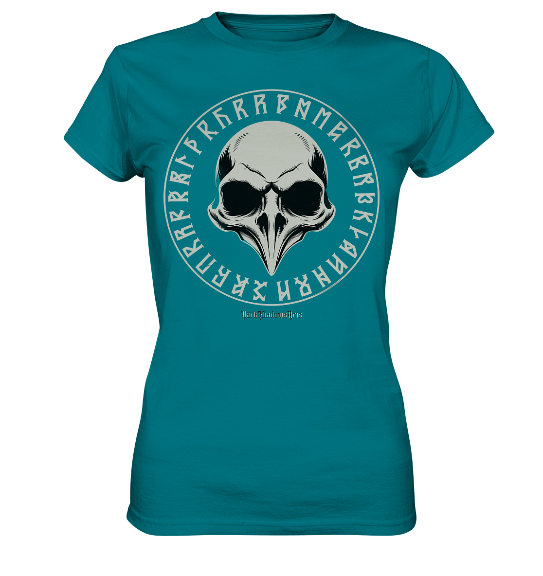 Nordic Raven Skull – Mystisches Design für Fans nordischer Ästhetik - Ladies Premium Shirt | Lady - Shirts | Dark Shadows Arts