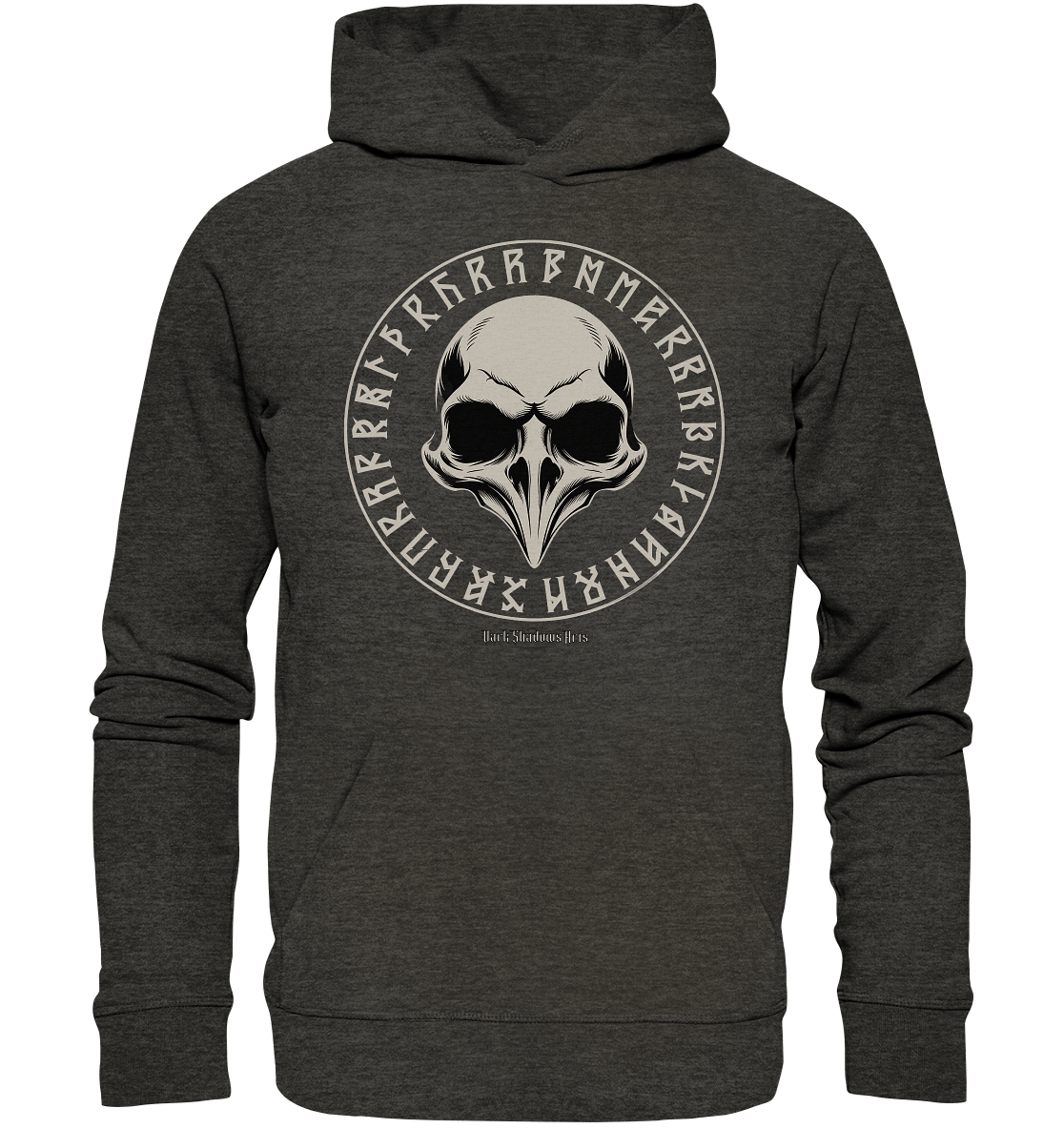 Nordic Raven Skull – Mystisches Design für Fans nordischer Ästhetik - Organic Hoodie | Hoodies | Dark Shadows Arts
