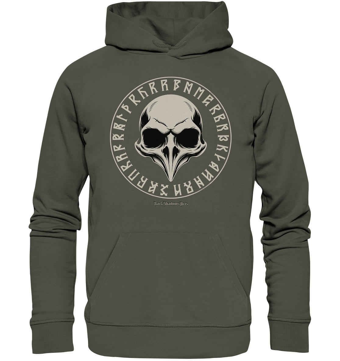 Nordic Raven Skull – Mystisches Design für Fans nordischer Ästhetik - Organic Hoodie | Hoodies | Dark Shadows Arts