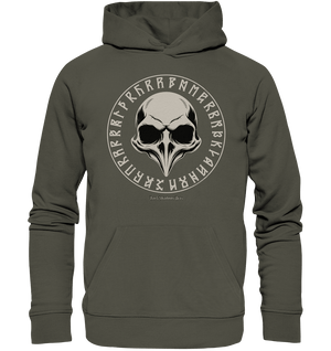 Nordic Raven Skull – Mystisches Design für Fans nordischer Ästhetik - Organic Hoodie | Hoodies | Dark Shadows Arts