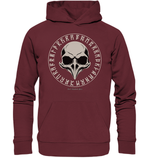Nordic Raven Skull – Mystisches Design für Fans nordischer Ästhetik - Organic Hoodie | Hoodies | Dark Shadows Arts