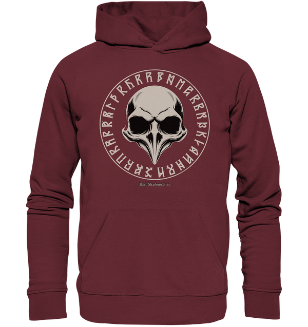 Nordic Raven Skull – Mystisches Design für Fans nordischer Ästhetik - Organic Hoodie | Hoodies | Dark Shadows Arts