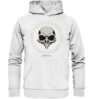 Nordic Raven Skull – Mystisches Design für Fans nordischer Ästhetik - Organic Hoodie | Hoodies | Dark Shadows Arts
