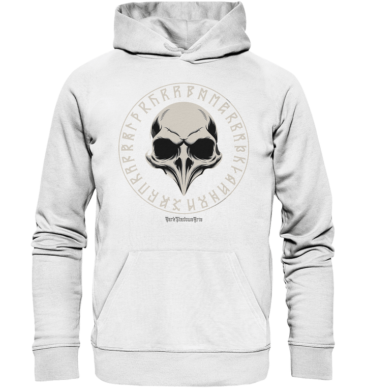 Nordic Raven Skull – Mystisches Design für Fans nordischer Ästhetik - Organic Hoodie | Hoodies | Dark Shadows Arts