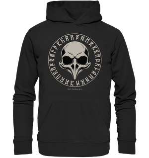 Nordic Raven Skull – Mystisches Design für Fans nordischer Ästhetik - Organic Hoodie | Hoodies | Dark Shadows Arts