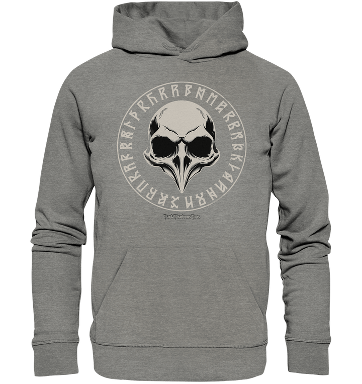 Nordic Raven Skull – Mystisches Design für Fans nordischer Ästhetik - Organic Hoodie | Hoodies | Dark Shadows Arts