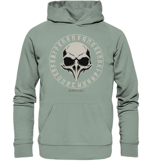 Nordic Raven Skull – Mystisches Design für Fans nordischer Ästhetik - Organic Hoodie | Hoodies | Dark Shadows Arts