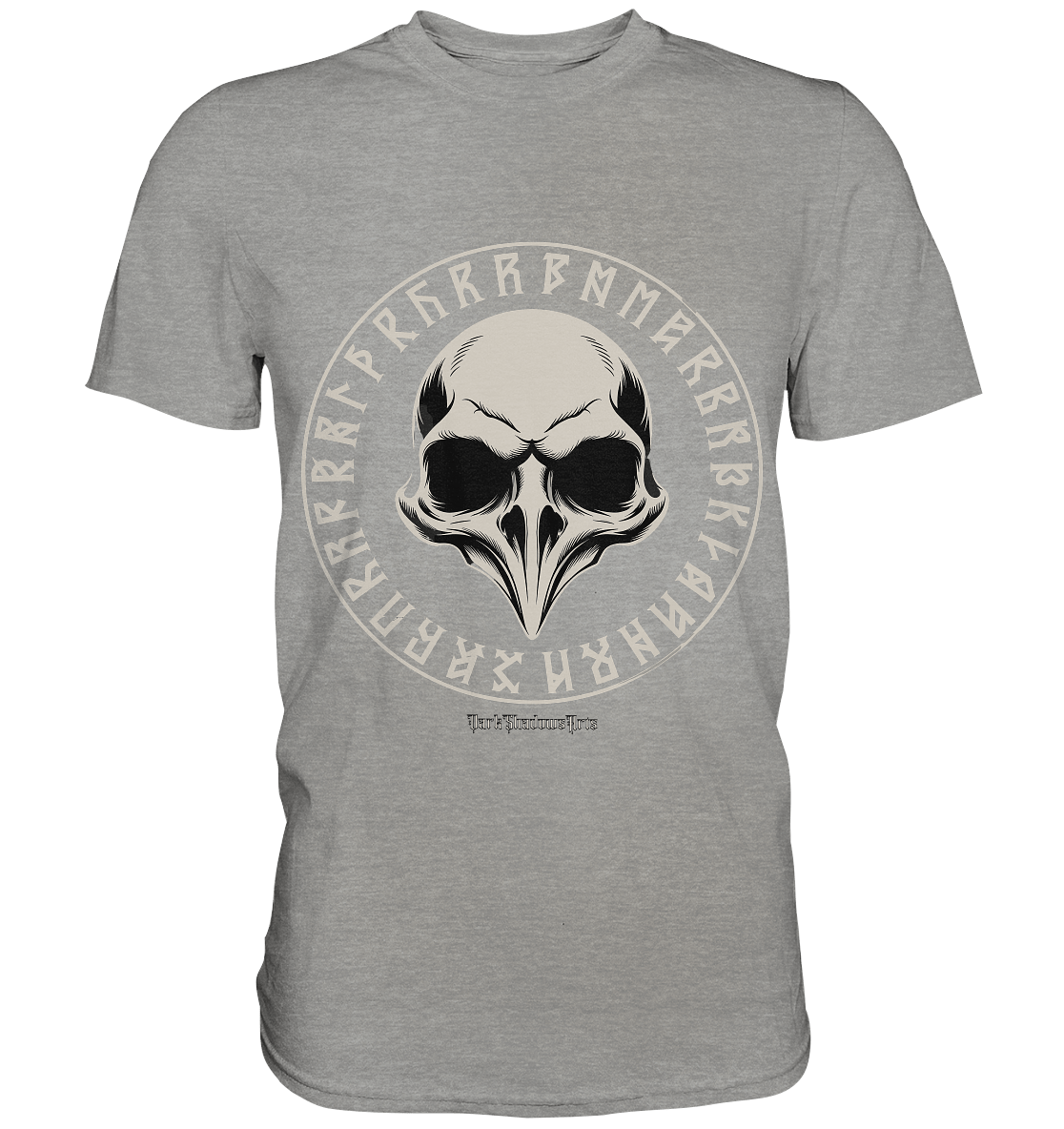 Nordic Raven Skull – Mystisches Design für Fans nordischer Ästhetik - Premium Shirt | Unisex - Shirts | Dark Shadows Arts